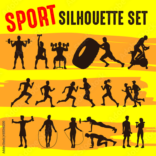 Crossfit and Sports vector Icons collection