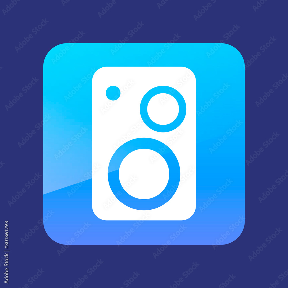 Music speakers flat icon vector Music speakers flat icon vector