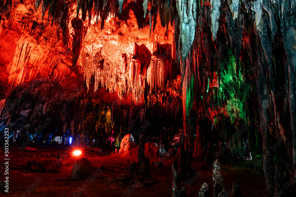 Stalactites at Khao Bin Cave in Ratchaburi, Thailand. Stalactites at Khao Bin Cave in Ratchaburi, Thailand.