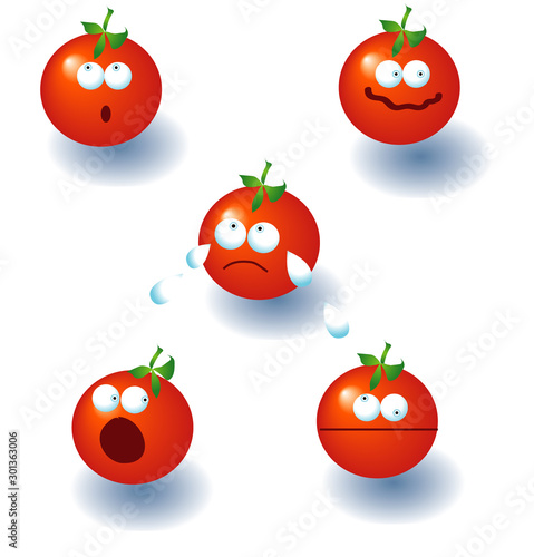 Emotional tomato character