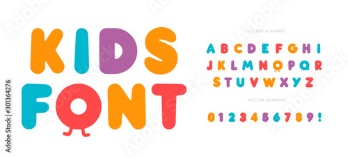 Fotografia Kids letters and numbers set