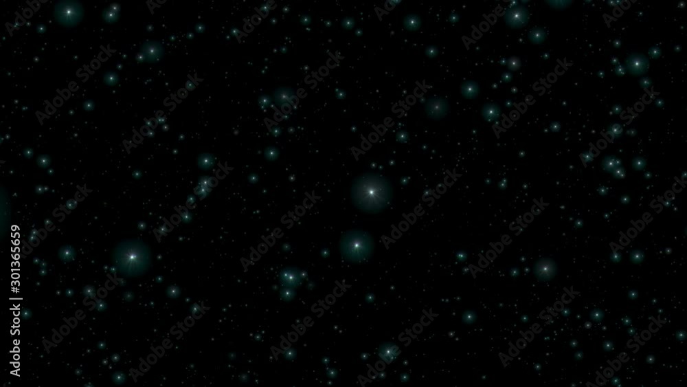 Stars moving with dreamy, fairy feel. Stars with bluish white color on black background. Computer graphics animation. Seamless Loop Stars moving with dreamy, fairy feel. Stars with bluish white color on black background. Computer graphics animation. Seamless Loop