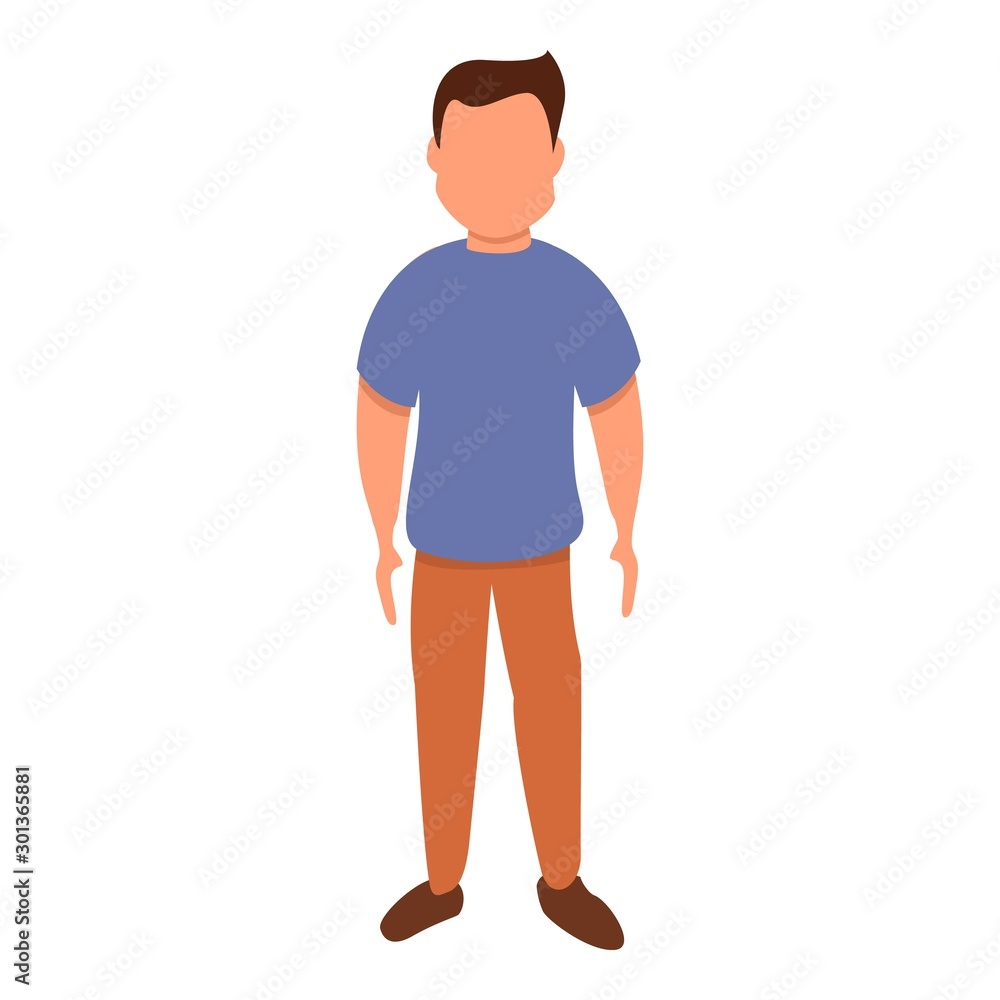 Male figure icon. Cartoon of male figure vector icon for web design isolated on white background Male figure icon. Cartoon of male figure vector icon for web design isolated on white background