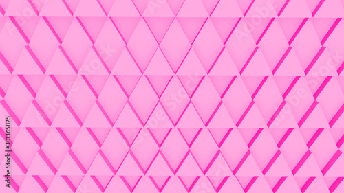 Abstract pink triangle background texture, 3D rendering picture.