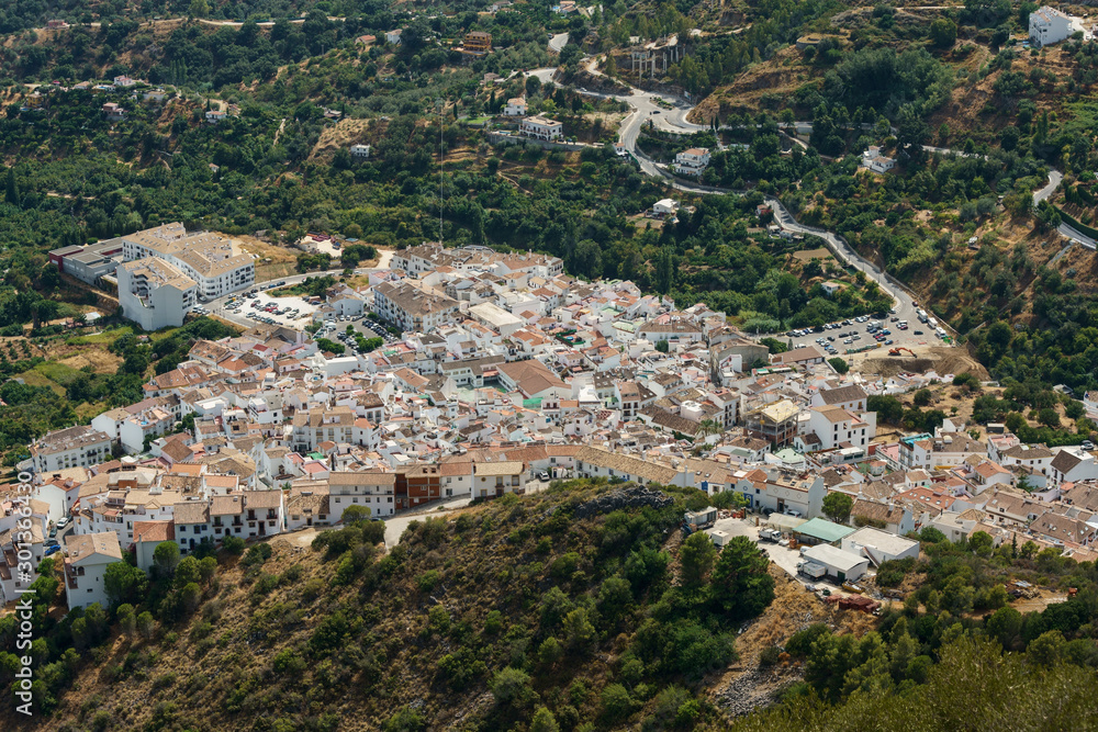 Ojen village from the mount. Malaga, Spain