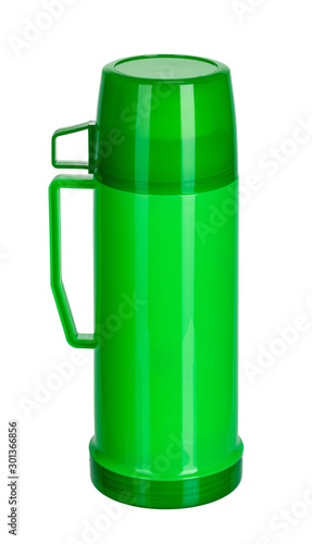 Thermos flask isolated on a white background