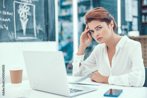 Bad day in the office stock photo