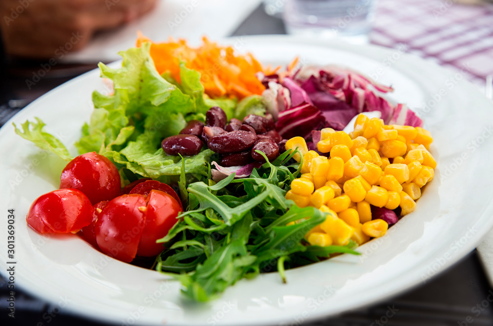 Portion of Healthy Vegetable Salad Portion of Healthy Vegetable Salad