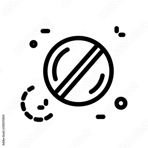 Lenses isolated line icon, ophthalmology and eyesight correction