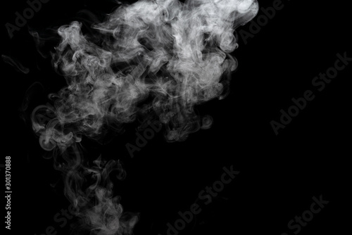 Abstract powder or smoke isolated on black background