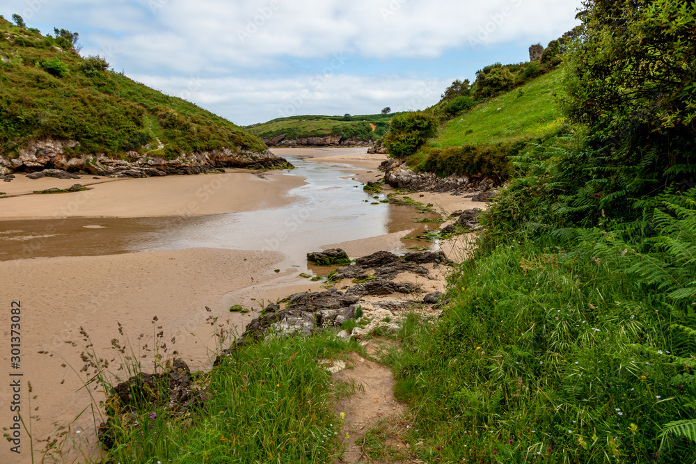 Beach of Poo near to Llanes village Beach of Poo near to Llanes village