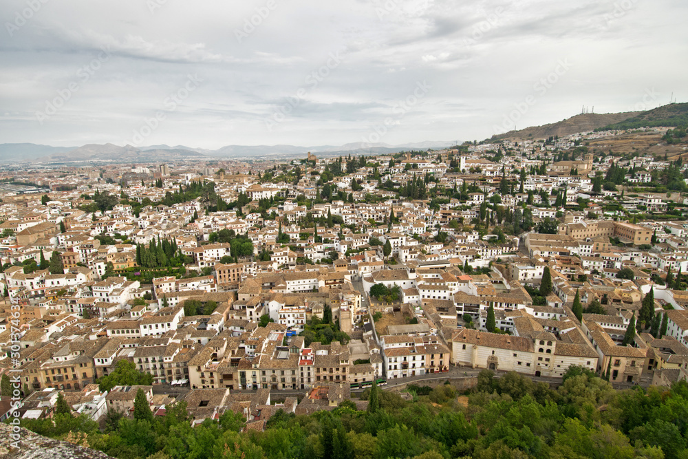 View of Granada city. Andalisia. Spain.