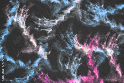 Multicolored powder on black texture,Abstract background