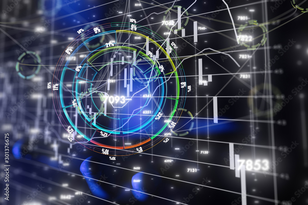 Business intelligence. Diagram, Graph, Stock Trading, Investment dashboard Business intelligence. Diagram, Graph, Stock Trading, Investment dashboard