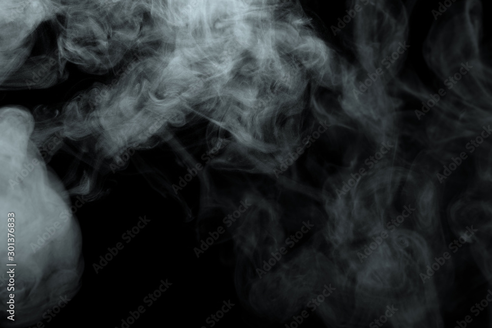Abstract powder or smoke effect isolated on black background Abstract powder or smoke effect isolated on black background