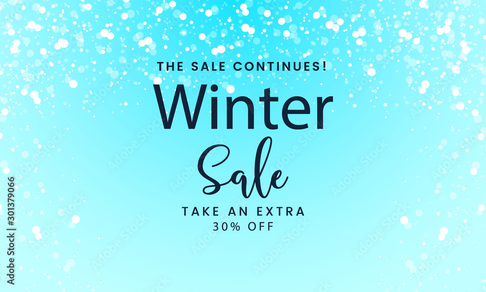set of Big Winter sale banners