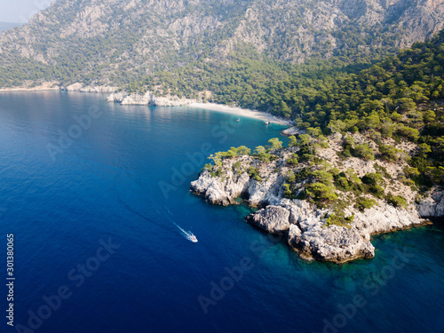 Aerial view of Yedi Burun Cape Fethiye Turkey photo