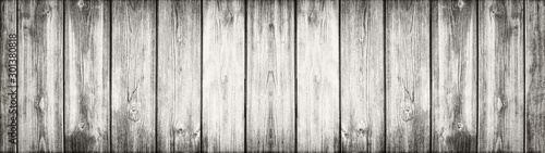 old white painted exfoliate rustic bright light grey shabby vintage wooden texture - wood background panorama banner long