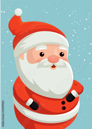 merry christmas santa claus character design