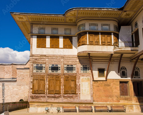 Obraz na płótnie A building overlooking the Courtyard of the Favourites, also called Courtyard of