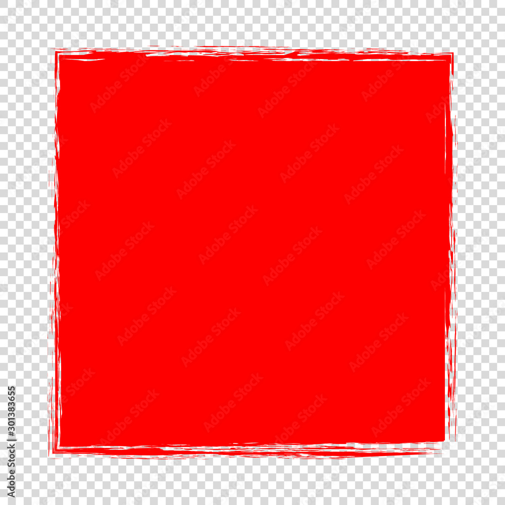 Obraz premium red abstract frame on transparent background