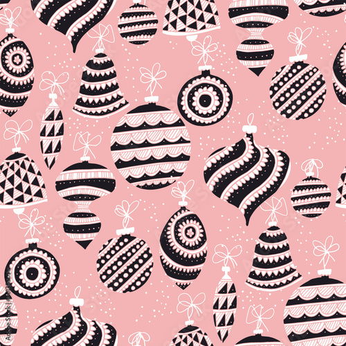 Rosy and black xmas balls s...