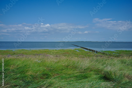 View over the north sea near Dornum (Dornumer Siel, Germany)