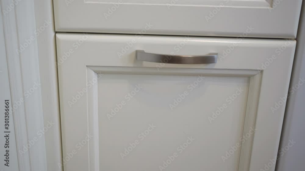 wooden white kitchen,facade of wooden kitchen with handles on drawers wooden white kitchen,facade of wooden kitchen with handles on drawers