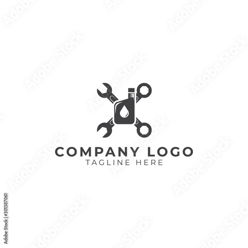 Car Oil Change Logo Vector Icon Illustration