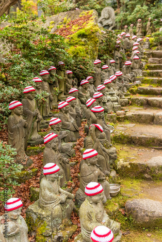 Miyajima Island, Hiroshima, Japan at the buddha lined pathways photo