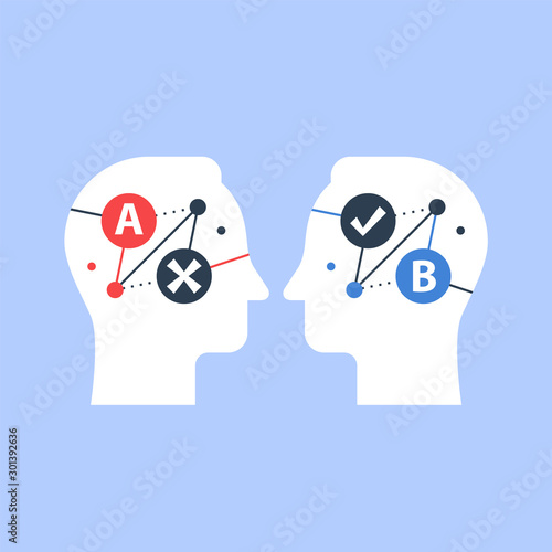 Decision making, negotiation and persuasion, communication skill, human resources, teamwork concept