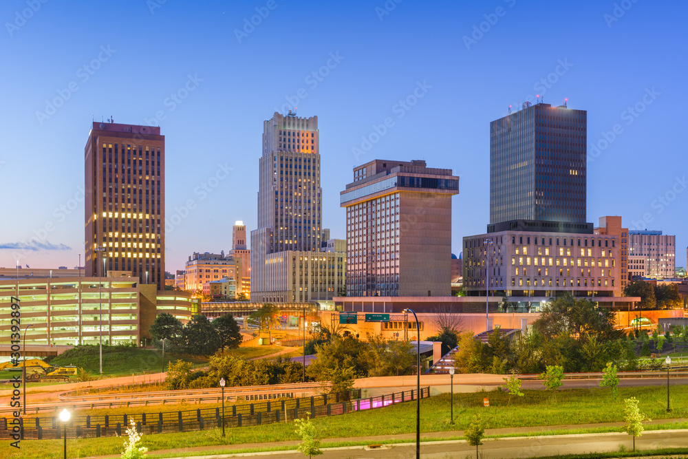 Obraz premium Akron, Ohio, USA downtown skyline