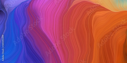 abstract fractal swirl motion waves. can be used as wallpaper, background graphic or texture. graphic illustration with moderate red, coffee and strong blue colors