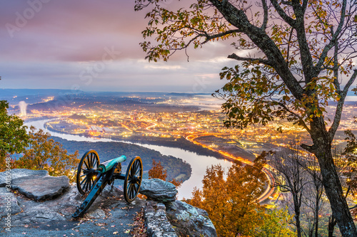 Chattanooga, Tennessee, USA view from Lookout Mountain photo