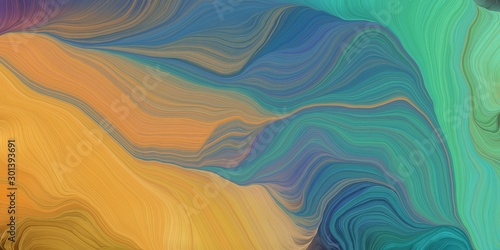 abstract fractal swirl waves. can be used as wallpaper, background graphic or texture. graphic illustration with blue chill, peru and teal blue colors