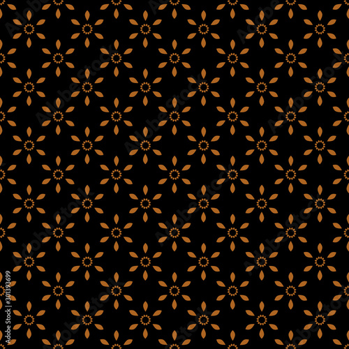 modern geometric black white floral seamless pattern vector