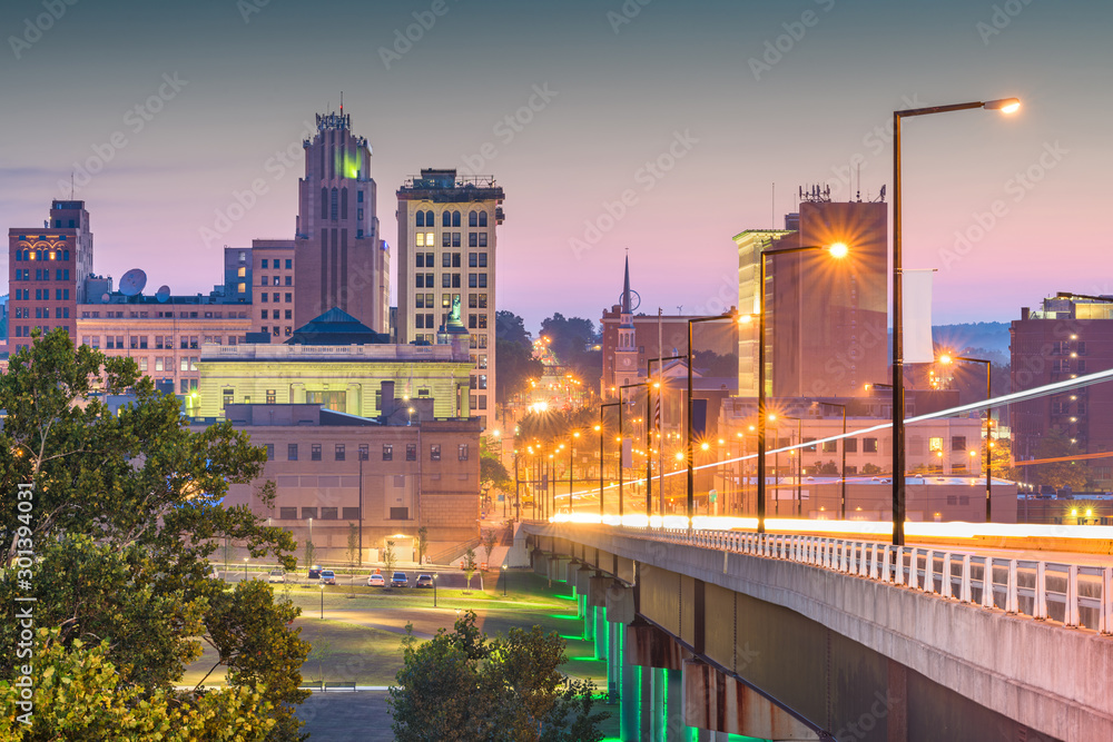 Youngstown, Ohio, USA downtown skyline - obrazy, fototapety, plakaty 