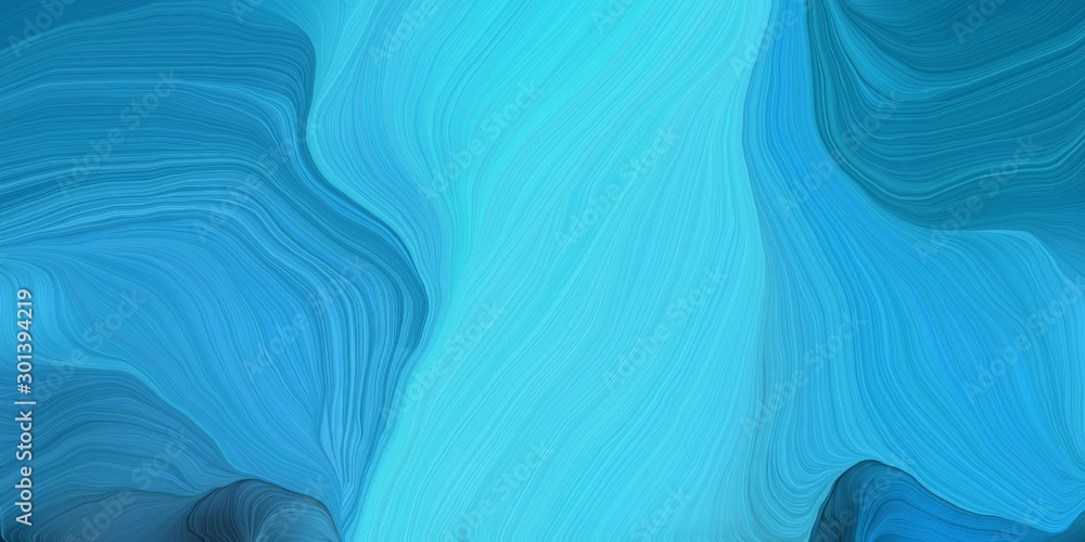 Plakat abstract colorful swirl motion. can be used as wallpaper, background graphic or texture. graphic illustration with light sea green, medium turquoise and dark cyan colors