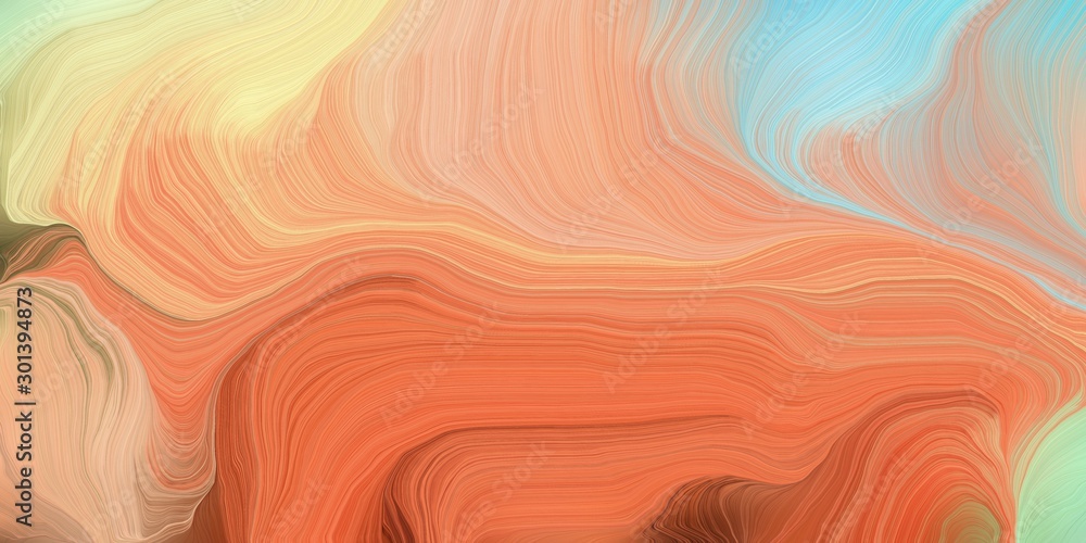 Obraz premium abstract colorful swirl motion. can be used as wallpaper, background graphic or texture. graphic illustration with dark salmon, light blue and sienna colors
