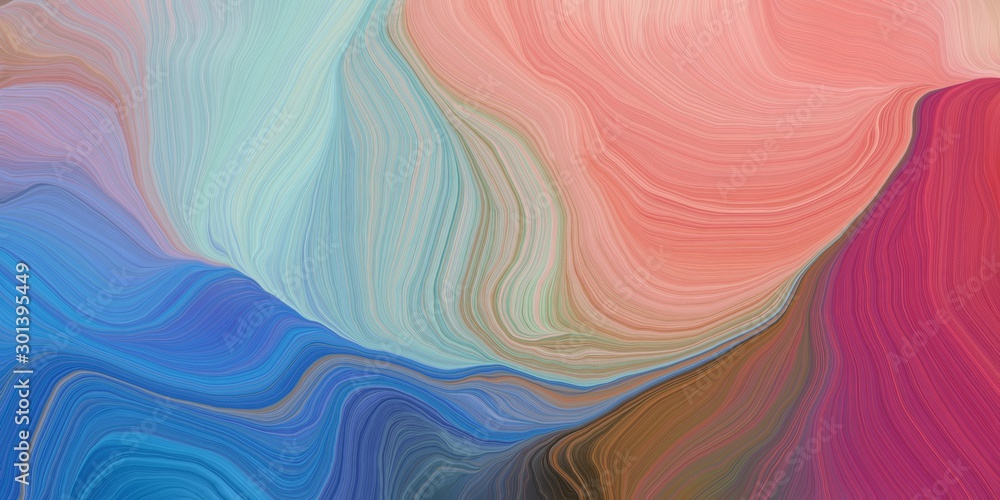 Obraz premium abstract colorful waves motion. can be used as wallpaper, background graphic or texture. graphic illustration with rosy brown, steel blue and moderate pink colors