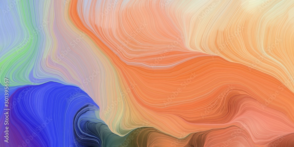 abstract colorful waves motion. can be used as wallpaper, background graphic or texture. graphic illustration with dark salmon, dark slate blue and pastel blue colors