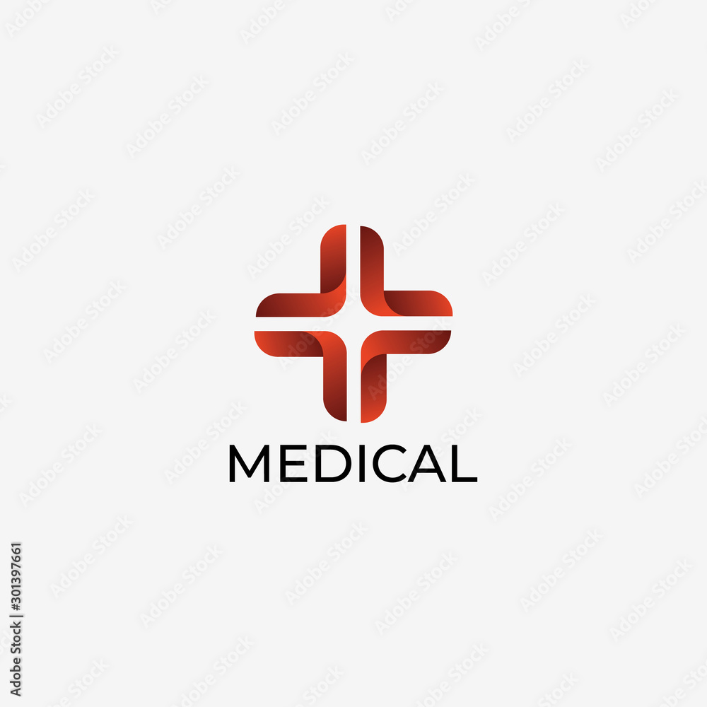 Obraz premium Medical pharmacy logo design template.