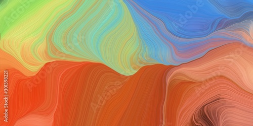 Bild auf Leinwand abstract colorful waves motion