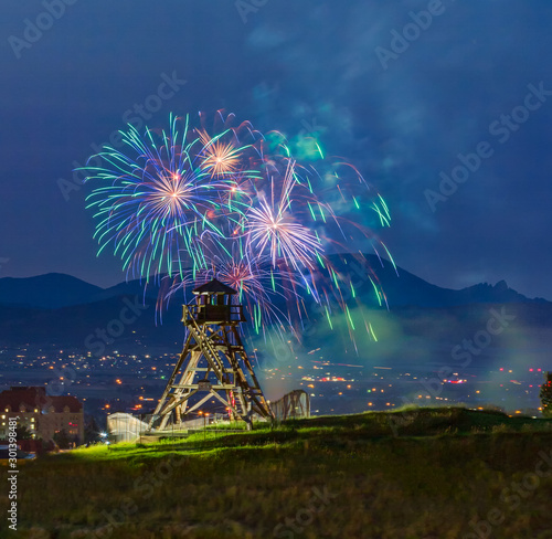 Symphony under the stars fireworks with the firetower