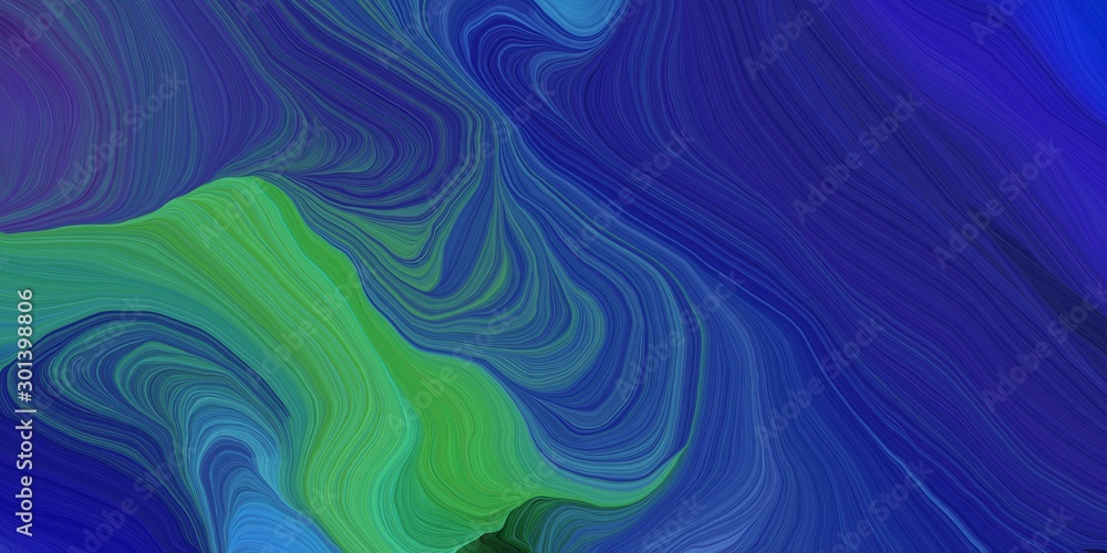 abstract fractal swirl waves. can be used as wallpaper, background graphic or texture. graphic illustration with midnight blue, medium sea green and teal blue colors