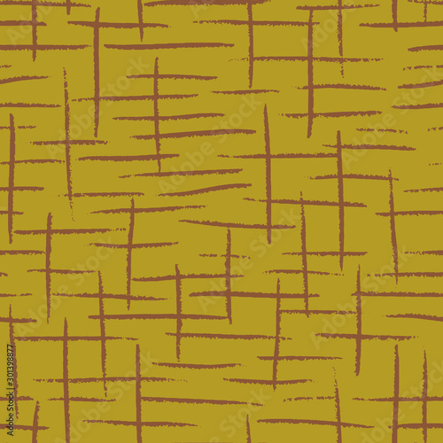 Vector crossed lines texture. Hand drawn grunge style weaving seamless pattern. Great for fabric, packaging and wrapping paper.