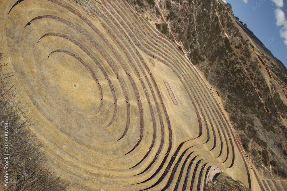 Naklejka premium Moray crop terraces in Peru