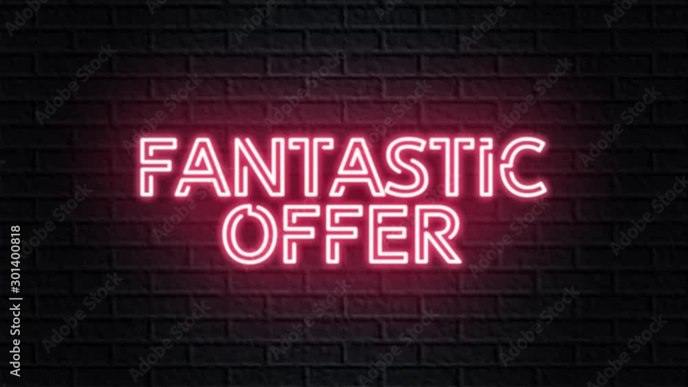 red neon video animation fantastic offer red neon video animation fantastic offer