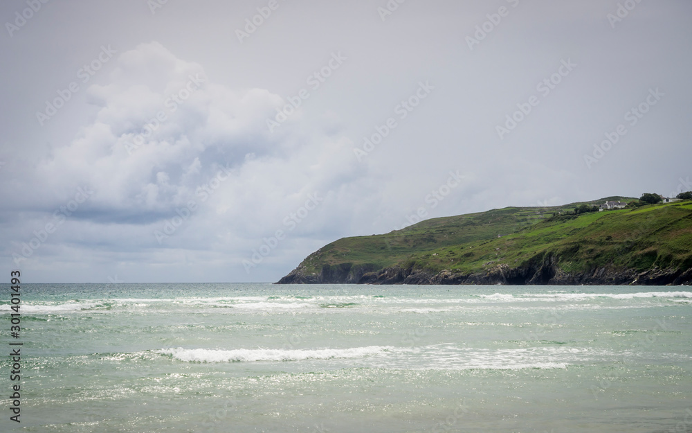 Waves on the coast of beara ring in ireland