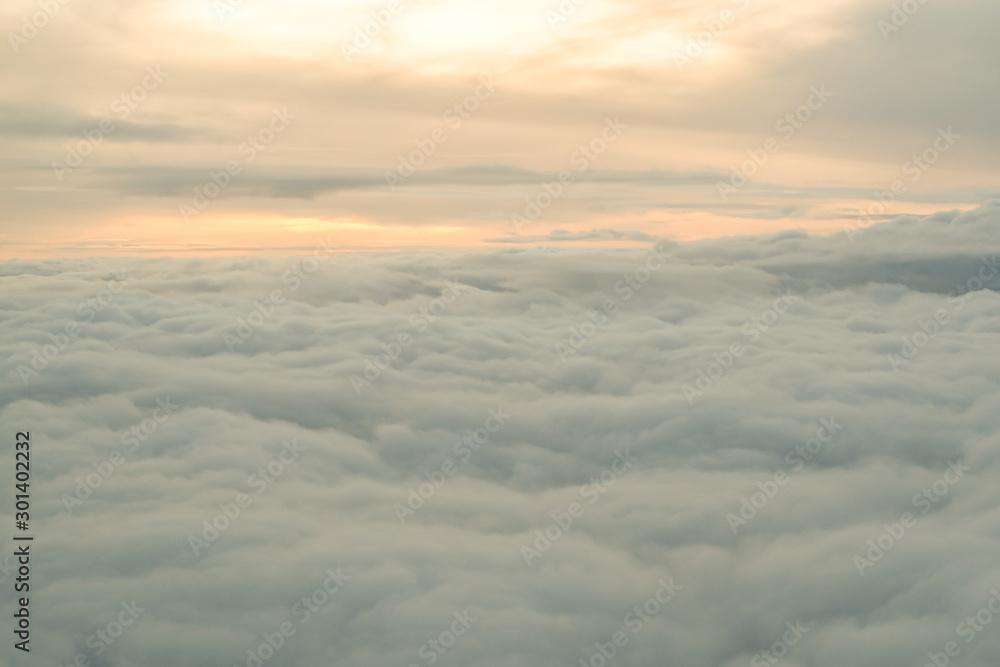 sunrise above clouds